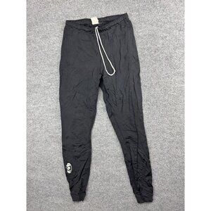 Louis Garneau Cycling Pants Men's Medium Black Drawstring Tapered Stretch Active